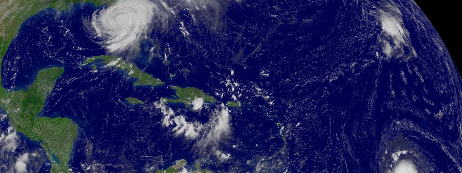 A satellite view of Hurricane Frances over Florida in September 2004