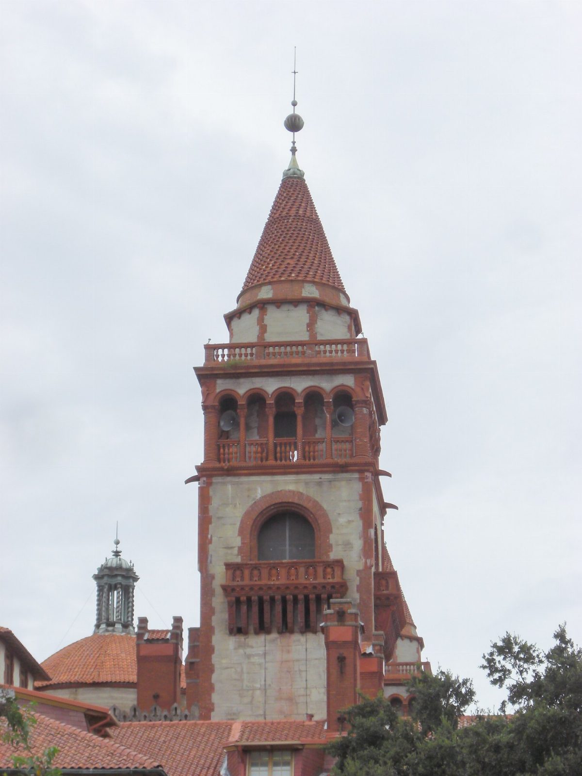 Flagler College's towers rise over St. Augustine in 2008.
