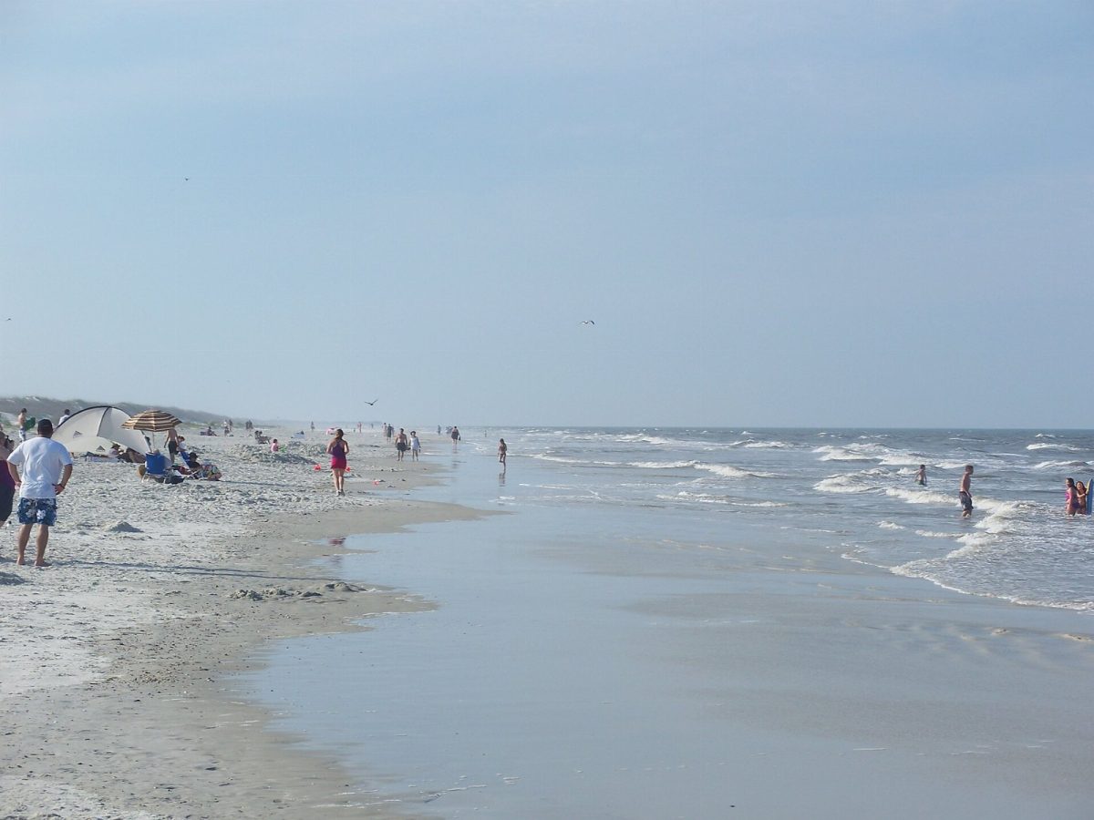 The beach at Anastasia State Park, looking north, in 2010.