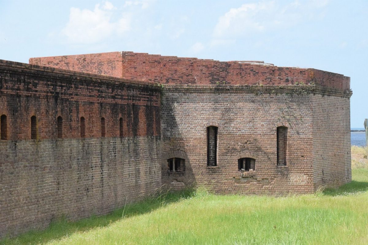 The brick bastions of Fort Clinch.