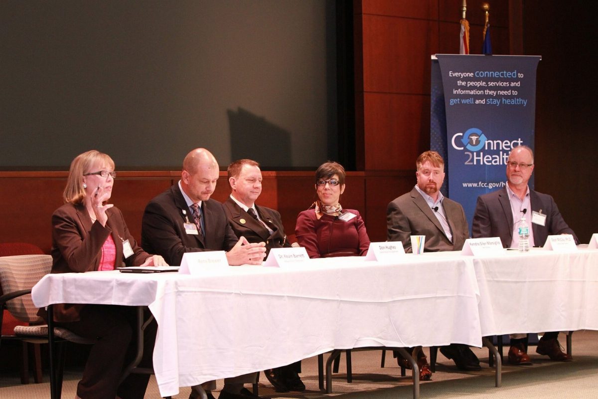 A panel on telehealth projects in Florida at the 2015 summit in Jacksonville.