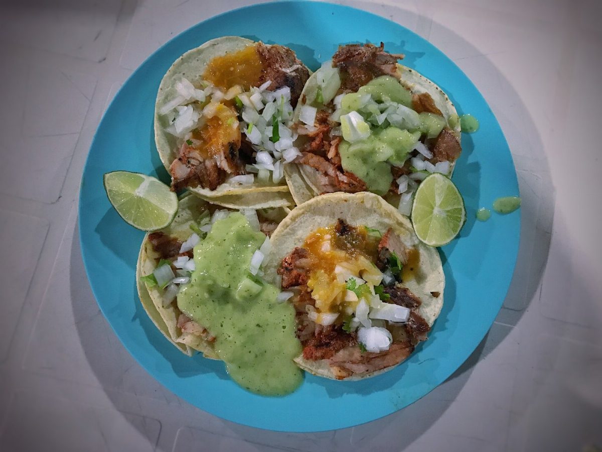 Al pastor tacos with lime and salsa verde (file photo).