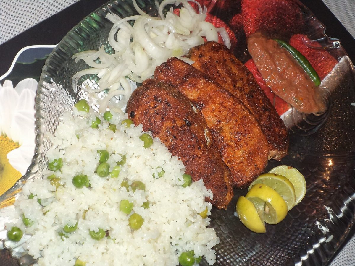 A blackened fish platter with rice (file photo).