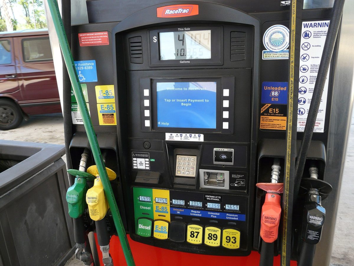 Gas pump at a RaceTrac station in Bradford County, Florida (file photo).