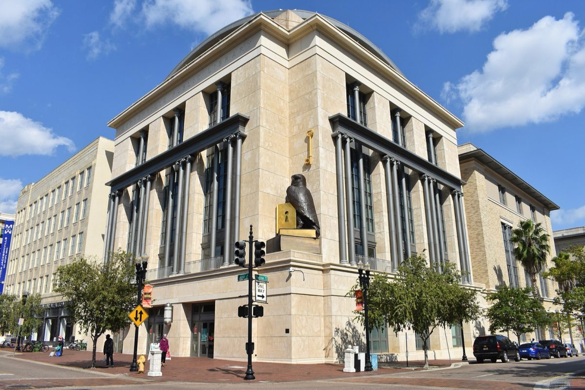 The Jacksonville Public Library's Main Library at 303 N. Laura St. in downtown Jacksonville, open Monday through Saturday, 9 a.m. to 6 p.m.