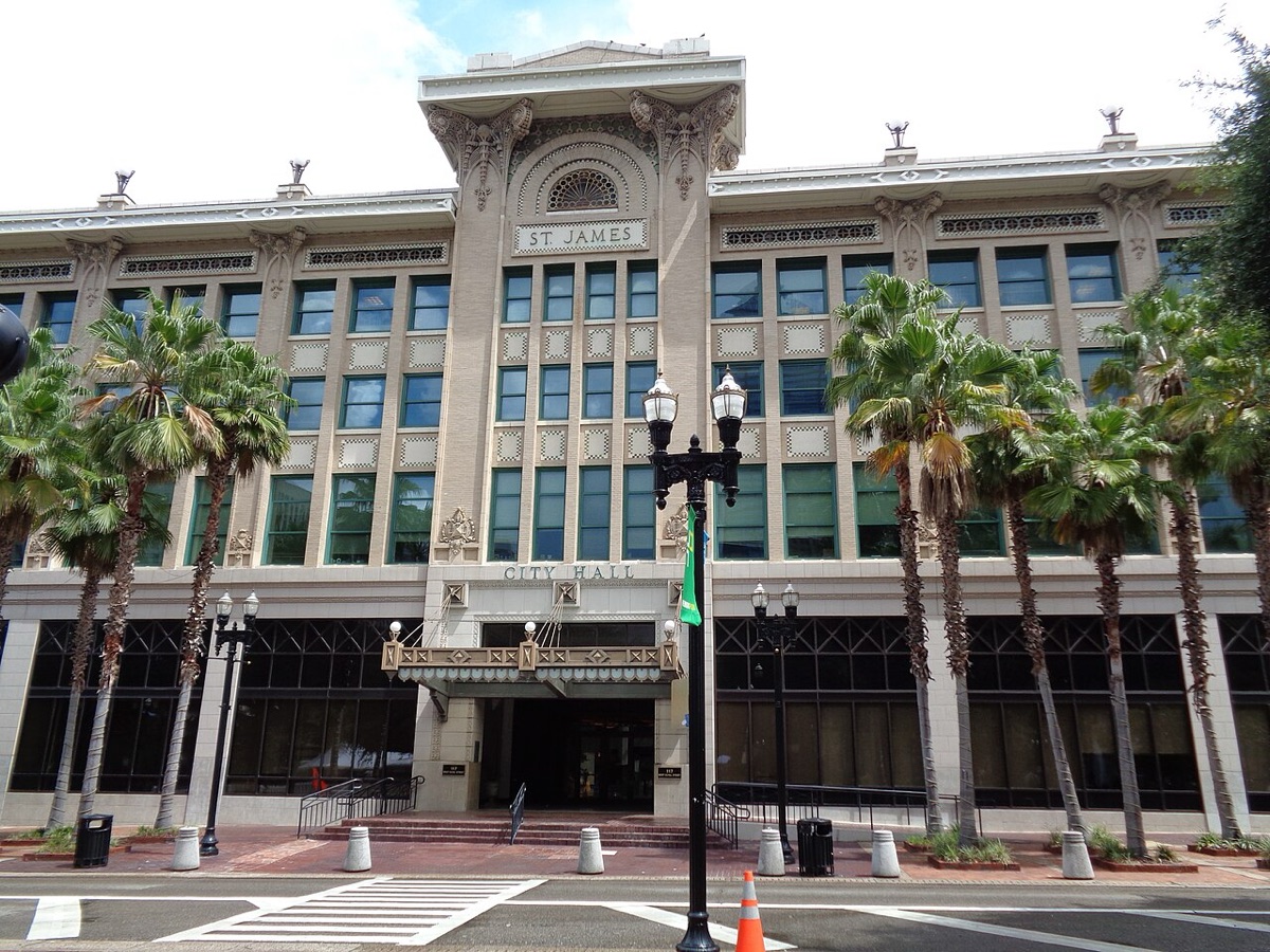 Jacksonville City Hall, south face. The photo is a file image and does not show the new JSO headquarters.