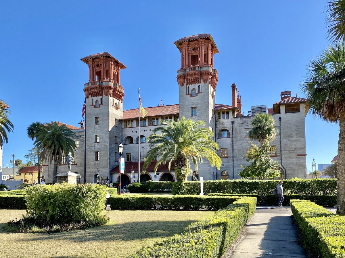 The twin towers of the former Hotel Alcazar on King Street, home to the Lightner Museum and St. Augustine City Hall (file photo).