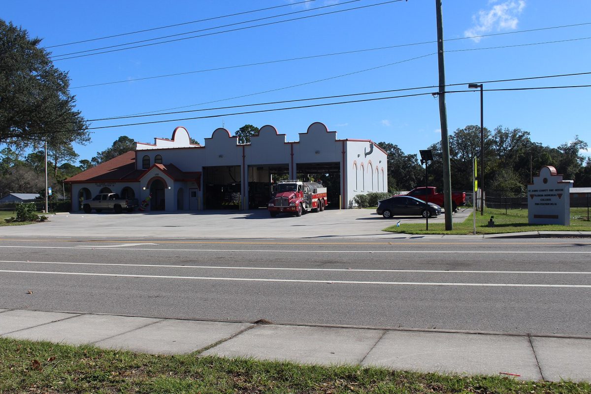 A St. Johns County Fire Rescue station. Fire Rescue crews fought the fire at Golf Carts of St. Augustine on Wednesday night.