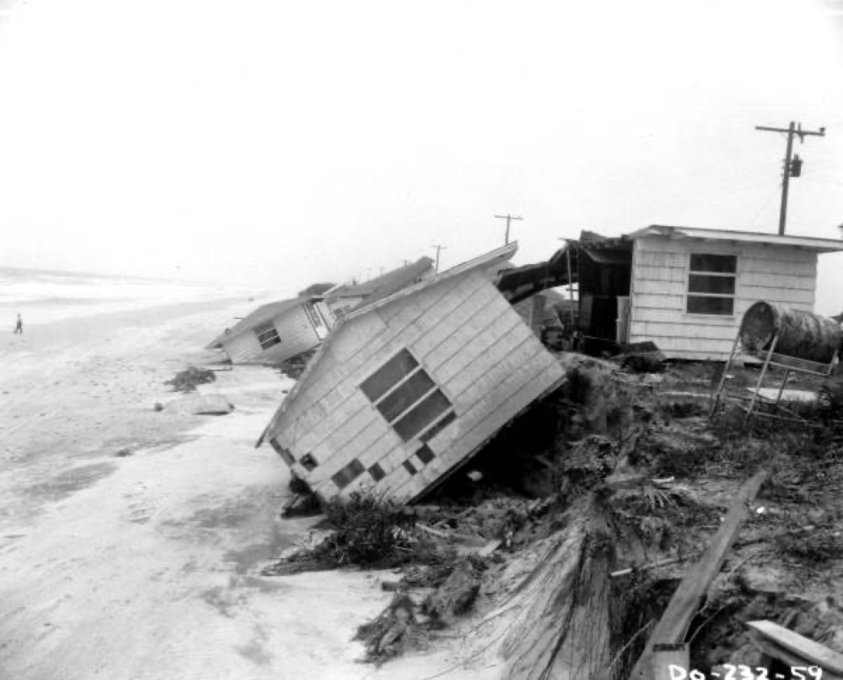 Damage in Jacksonville after Hurricane Dora in 1964.