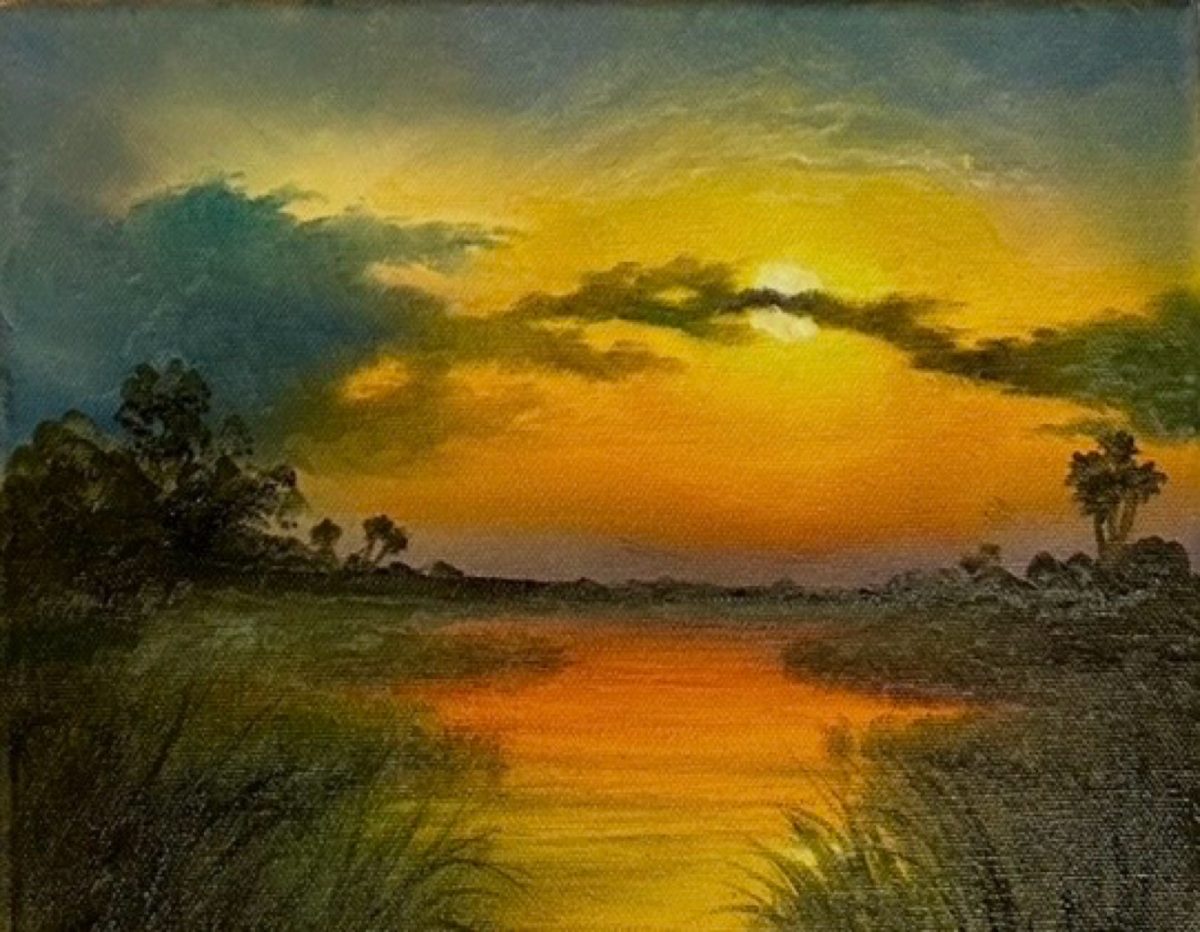 A small marsh sunset study.