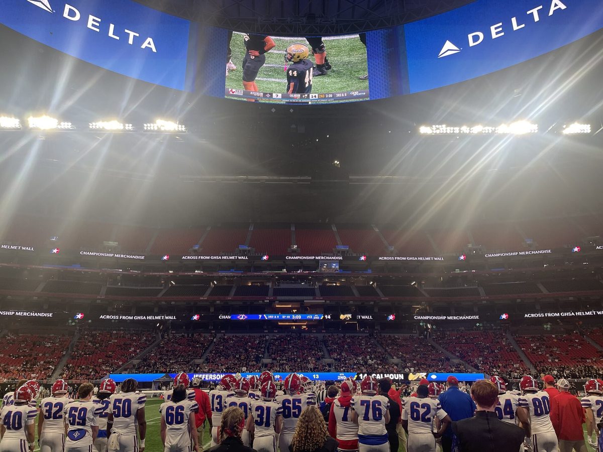The field at Mercedes-Benz Stadium in December 2024.