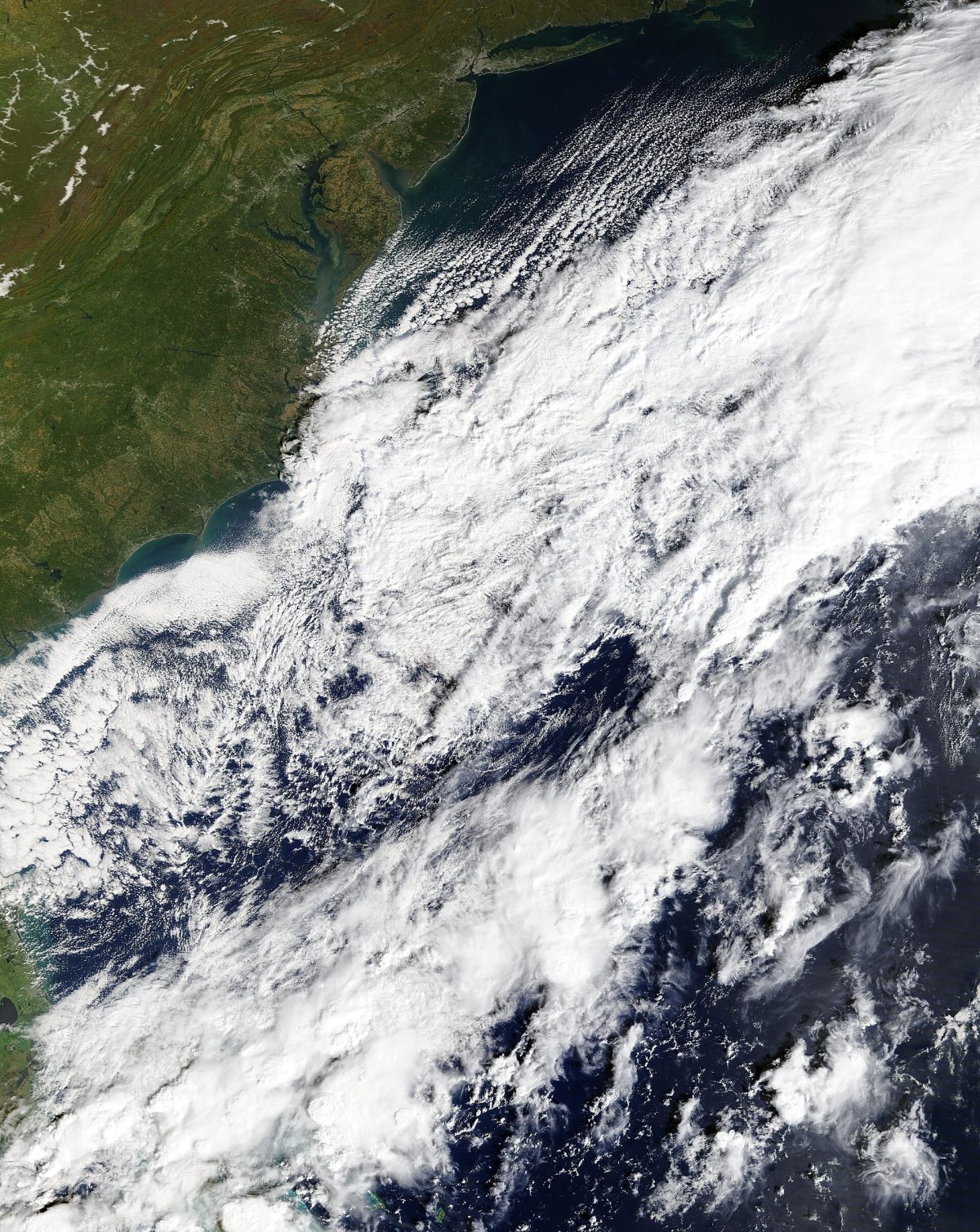 The mid-October nor'easter off the East Coast on Oct. 18, 2026, before it became Subtropical Storm Josephine.
