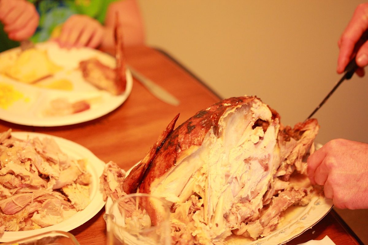Carving the Thanksgiving turkey (file photo).