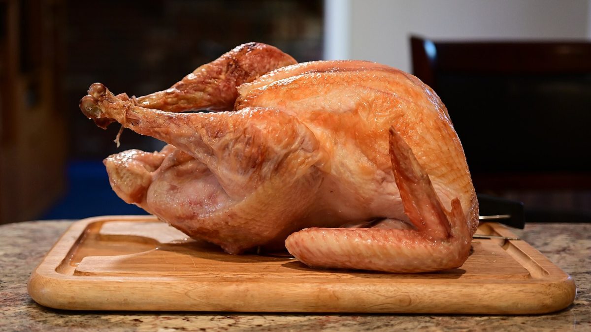 A roast turkey ready for Thanksgiving dinner (file photo).