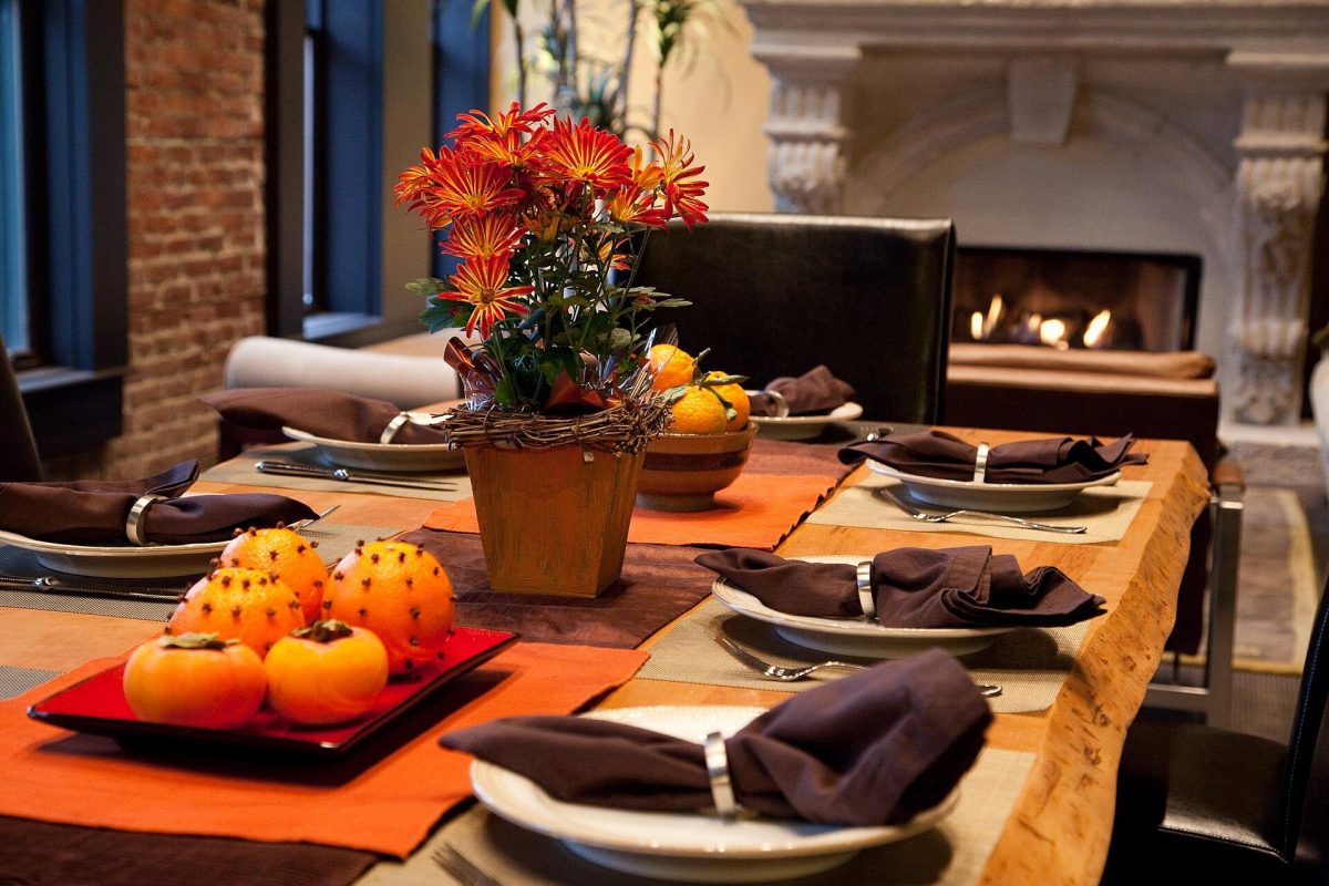 A table set for Thanksgiving dinner (file photo).