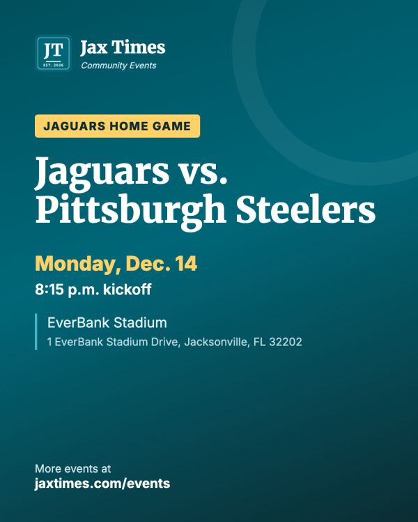 Flyer for Jaguars vs. Pittsburgh Steelers